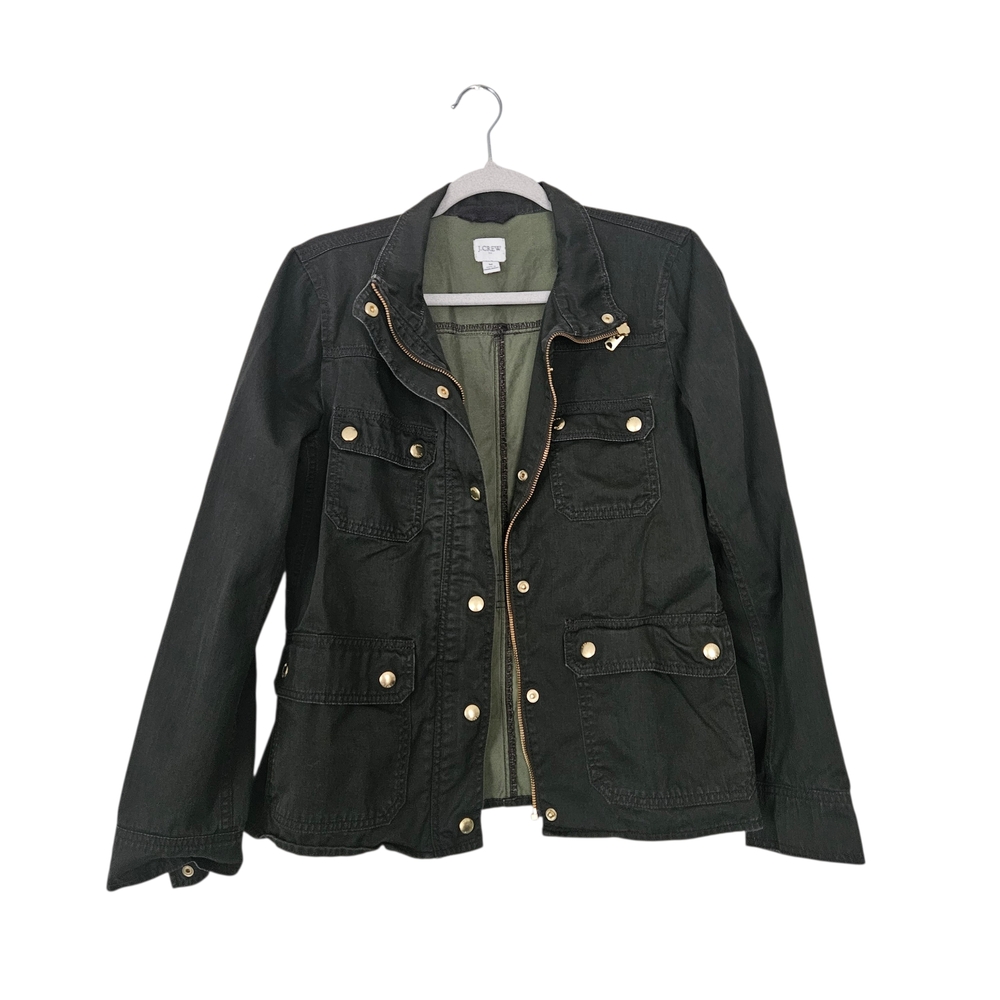 J. Crew Factory Downtown Field Olive Green Jacket Full Zop Size M